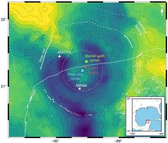 standby for chicxulub crater gravity anomaly map
